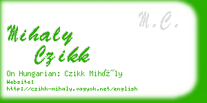 mihaly czikk business card